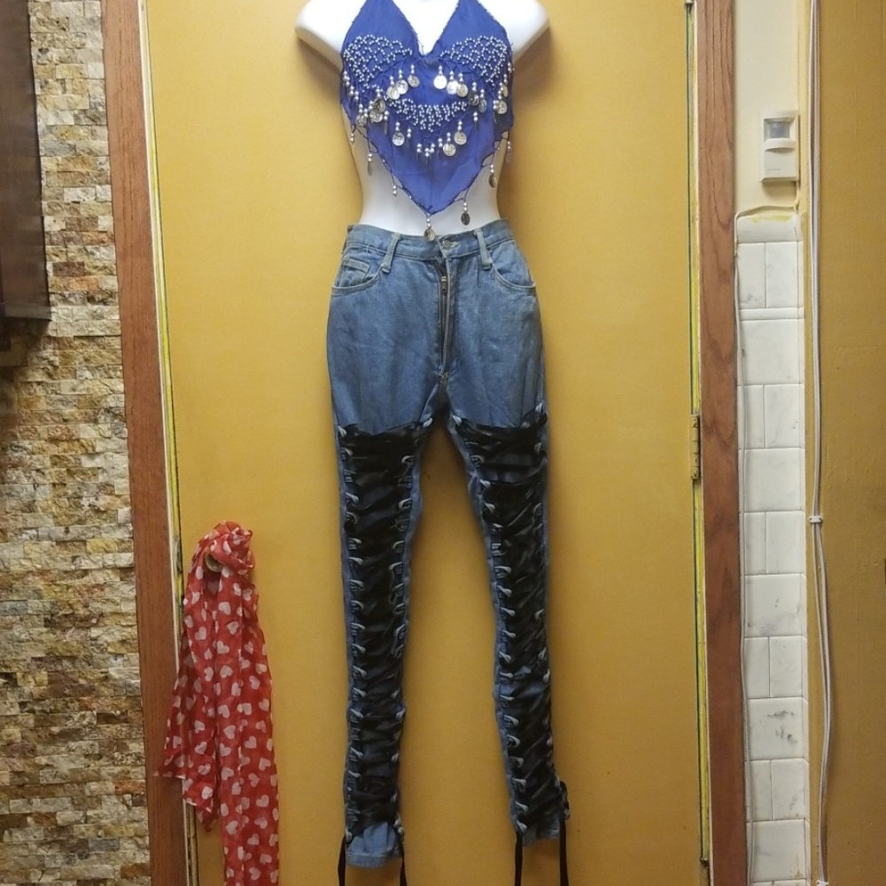Lace up Jeans